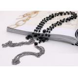 Black bead tassel ...