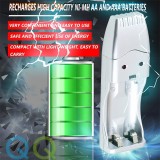 QQ Light Weight  Rechargeable NiMH Battery Charger AA AAA High Capacity USB Charger  2A 3A 160mA USB DC 5V Input USB Port/AC Converter Powered